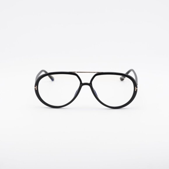 Tom Ford FT5838-B 001 Eyeglasses Black 57mm Aviator Frame - Picture 7 of 10